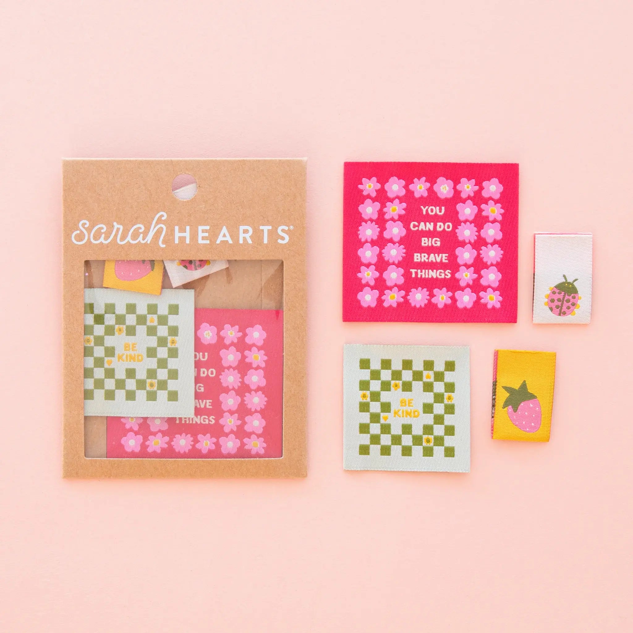 Sarah Hearts Quilt Labels - Joyful June Multipack - Happy Little Quilt Shop