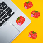 Sarah Hearts - Tomato Pin Cushion Sticker - Happy Little Quilt Shop