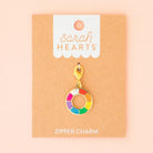 Sarah Hearts Zipper Charm - Color Wheel - Happy Little Quilt Shop