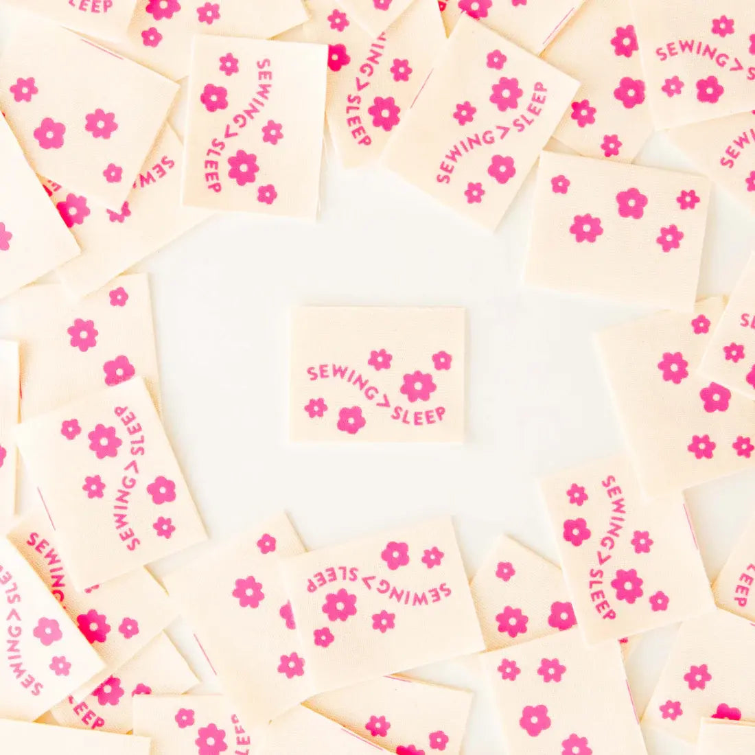 Sewing > Sleep Pink Quilt Label Sarah Hearts - Happy Little Quilt Shop