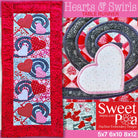 Sweet Pea Hearts & Swirls Table Runner Complete Kit - Includes designs & fabric - Happy Little Quilt Shop
