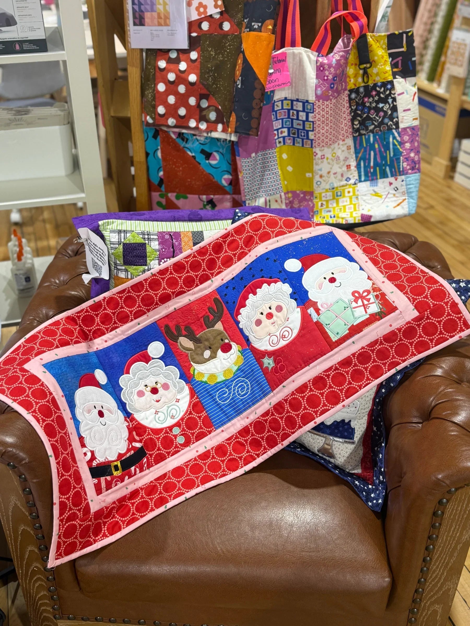 Sweet Pea Machine Embroidery Mr & Mrs Claus Table Runner Kit - Happy Little Quilt Shop