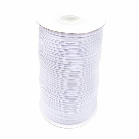 White Flat Elastic 1/4in x 200yds - Happy Little Quilt Shop