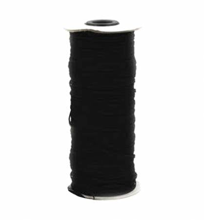 Black Flat Elastic 1/4in x 200yds - Happy Little Quilt Shop