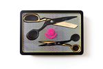 Tula Pink Limited Edition Black & Gold Scissor Tin - Happy Little Quilt Shop