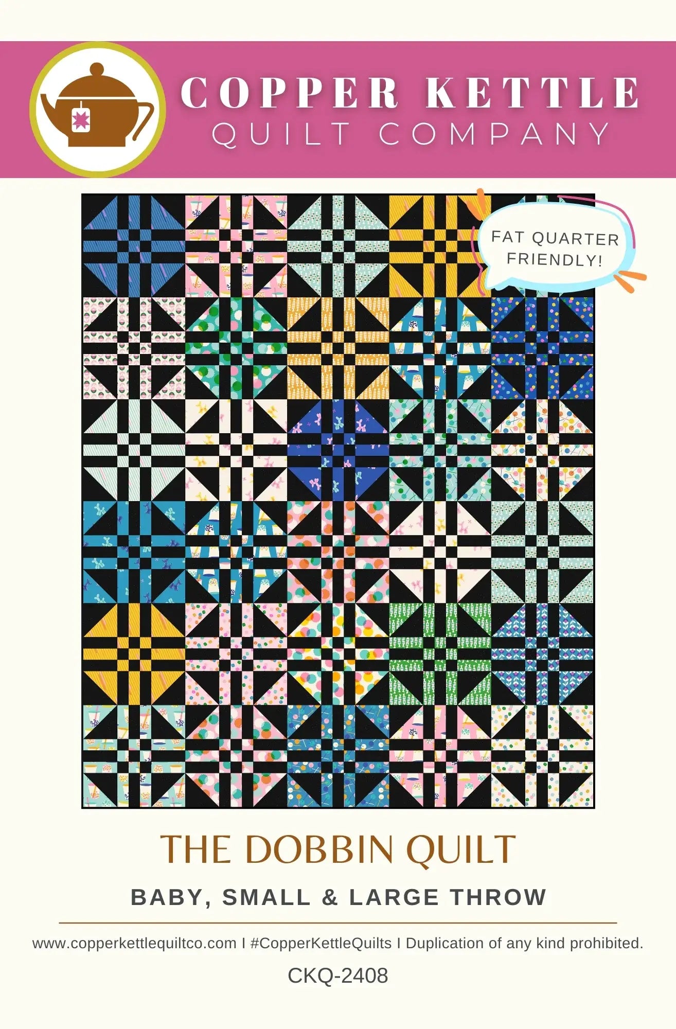 The Dobbin Quilt CKQ 2408 Copper Kettle Pattern - Happy Little Quilt Shop