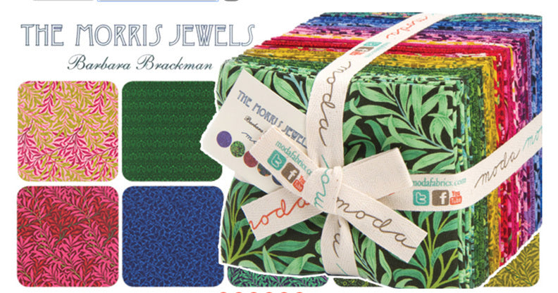 The Morris Jewels Barbara Brackman Moda 34 Fat Quarters - Happy Little Quilt Shop