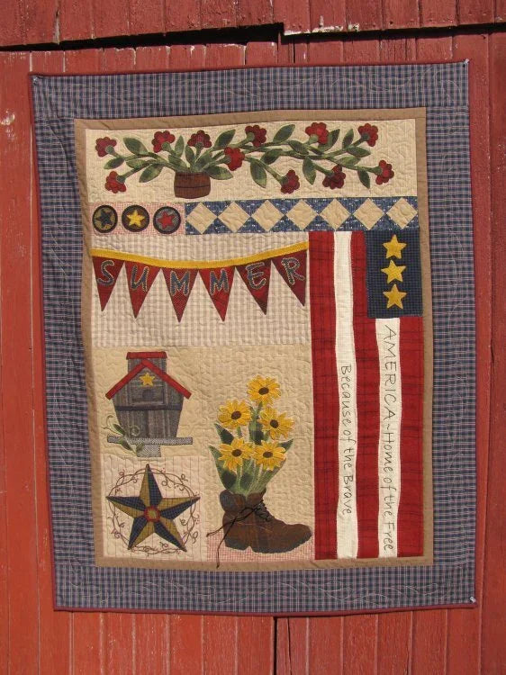 The Woolen Needle - Summer (finished size 40 x 50) - Happy Little Quilt Shop