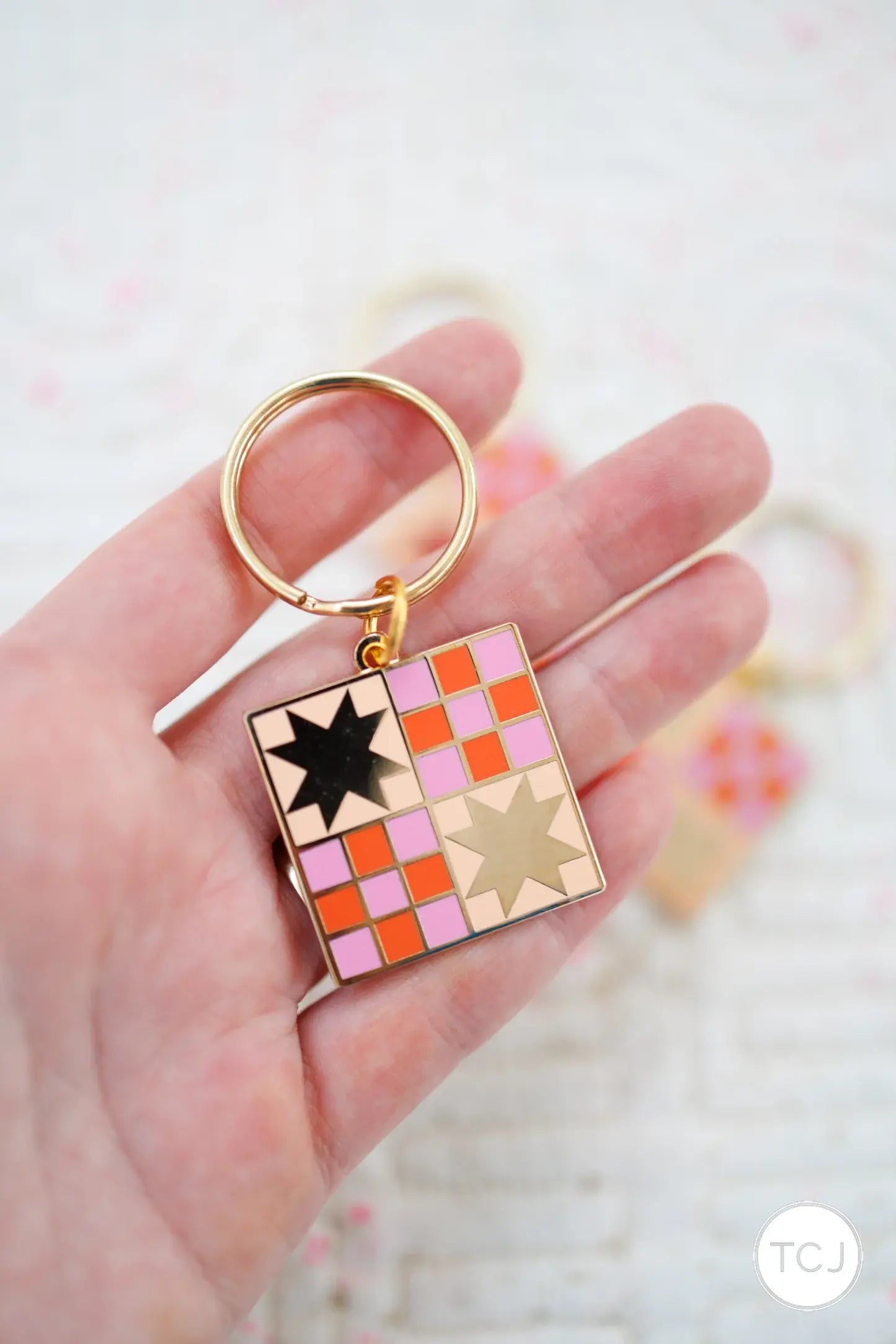 Then Came June Key Chain by Sarah Hearts - Happy Little Quilt Shop