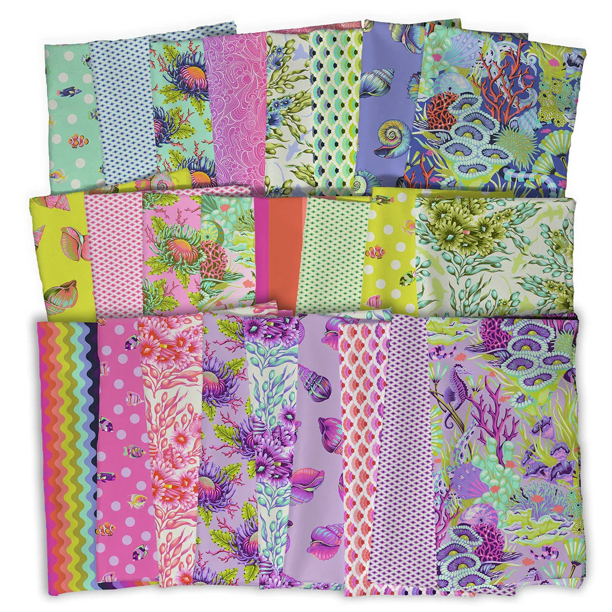 Tula Pink Floral Reef Fat Quarter Bundle - Happy Little Quilt Shop