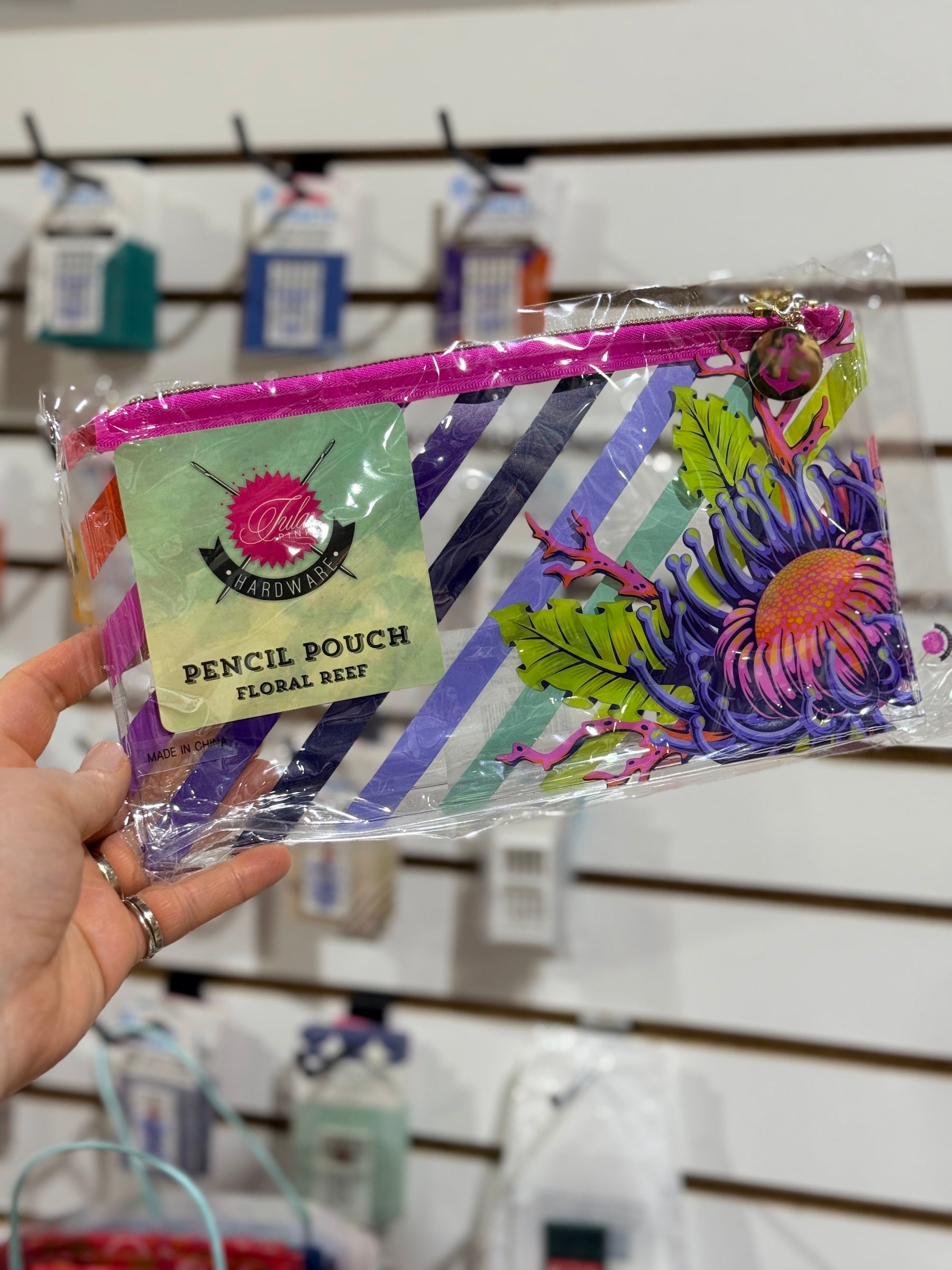 Tula Pink Floral Reef Pencil Pouch - Happy Little Quilt Shop