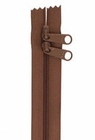 Handbag Zipper 30in Seal Brown - Happy Little Quilt Shop